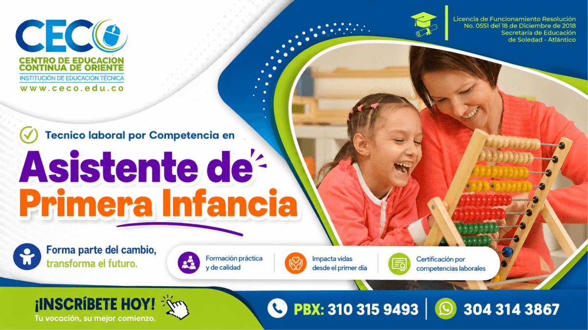 Técnico laboral por competencia en asistente de primera infancia